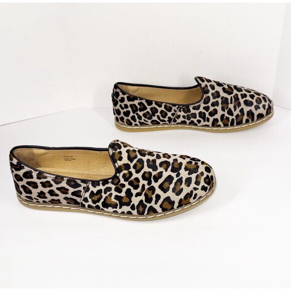 CHARIX Leopard Slip On Flat Loafers Comfort Cushion Leather Cowhide Hair 39/8.5 - Picture 16 of 16